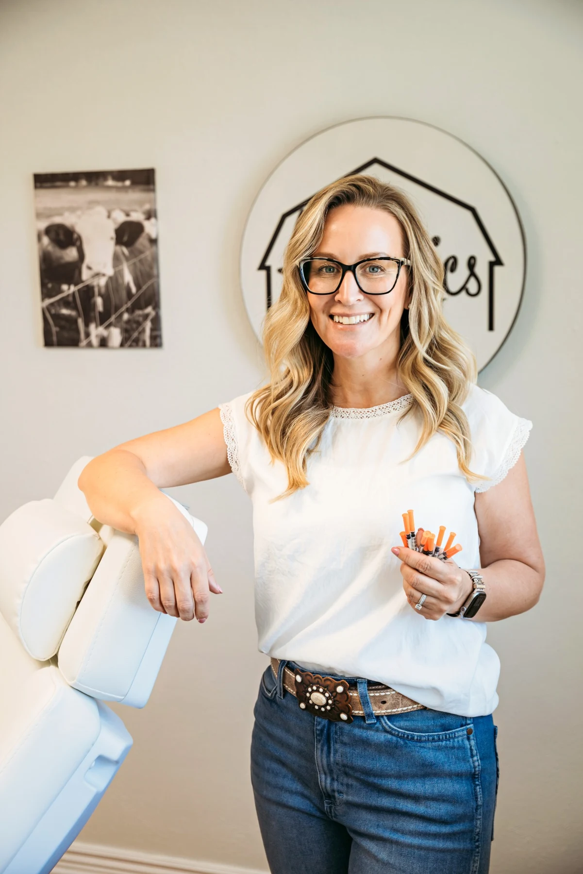 Cassie Duncan, owner of The Aesthetics Barn, in her studio
